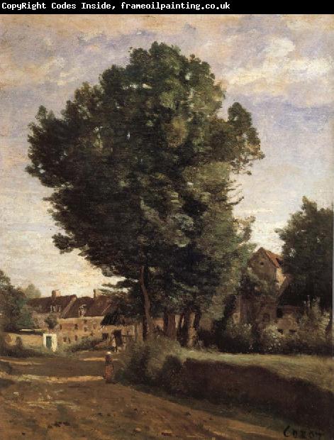 Corot Camille Entrance of Coubron